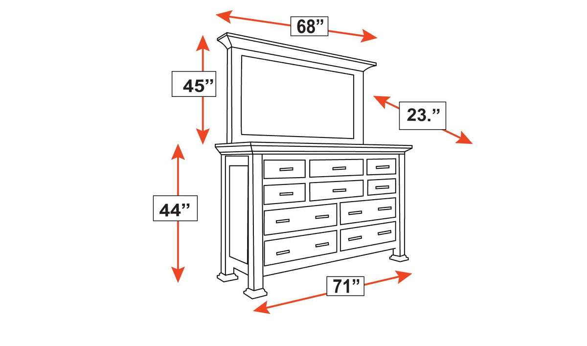 Galena Park Dresser & Mirror – Gallery Furniture