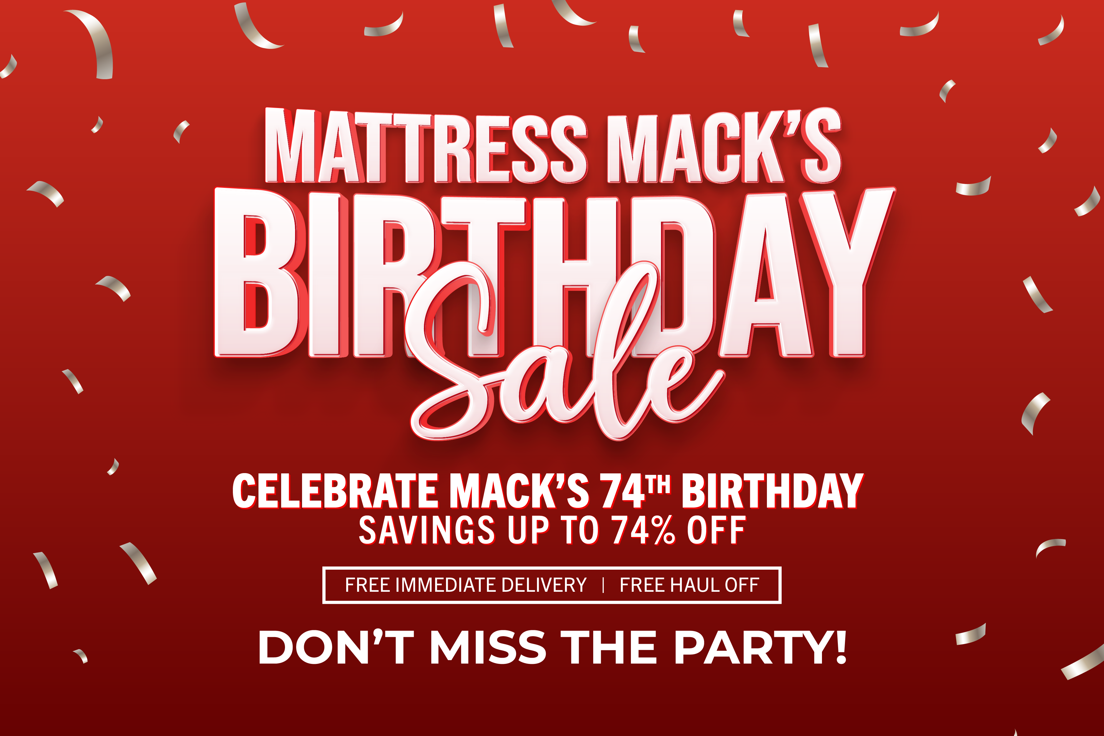 Mack's Birthday Sale Image